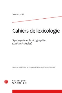 Cahiers de lexicologie