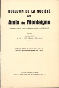 Bulletin de la Société des amis de Montaigne