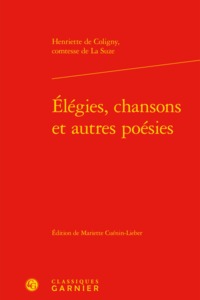 Élégies, chansons et autres poésies