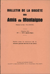 Bulletin de la Société des amis de Montaigne. V, 1972-1, n° 1