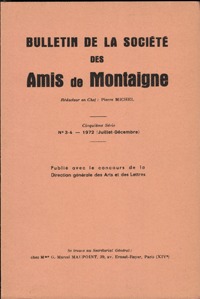 Bulletin de la Société des amis de Montaigne. V, 1972-3, n° 3-4