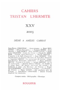 Cahiers Tristan L'Hermite