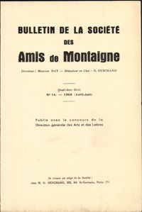 Bulletin de la Société des amis de Montaigne. IV, 1968-2, n° 14