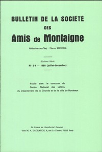 Bulletin de la Société des amis de Montaigne. VI, 1980-2, n° 3-4