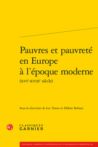 Pauvres et pauvreté en Europe à l'époque moderne