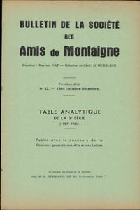 Bulletin de la Société des amis de Montaigne. III, 1964-4, n° 32