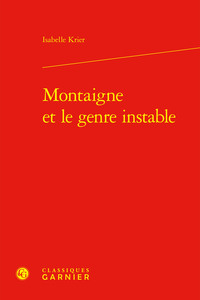 Montaigne et le genre instable