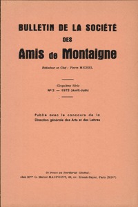 Bulletin de la Société des amis de Montaigne. V, 1972-2, n° 2