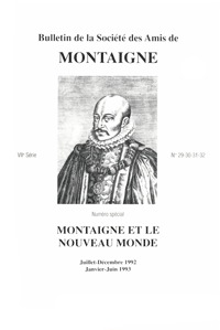 Bulletin de la Société des amis de Montaigne. VII, 1993-1 n° 29-32