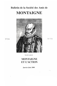 Bulletin de la Société des amis de Montaigne. VIII, 2000-1, n° 17-18.