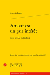 AMOUR EST UN PUR INTERET - SUIVI DE DE LA LAIDEUR