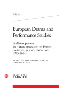 European Drama and Performance Studies