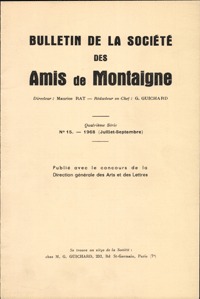 Bulletin de la Société des amis de Montaigne. IV, 1968-3, n° 15