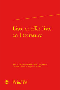 Liste et effet liste en littérature