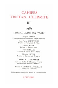 Cahiers Tristan L'Hermite