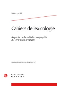 Cahiers de lexicologie