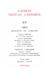 Cahiers Tristan L'Hermite