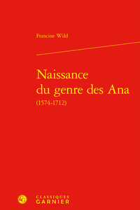 Naissance du genre des Ana