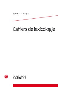 Cahiers de lexicologie