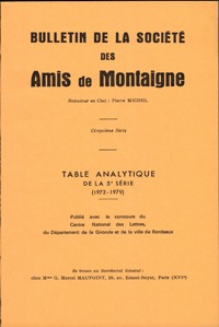 Bulletin de la Société des amis de Montaigne. V, 1979-3, n° 33.