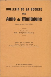 Bulletin de la Société des amis de Montaigne. V, 1976-4, n° 20