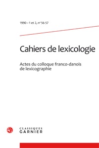 Cahiers de lexicologie