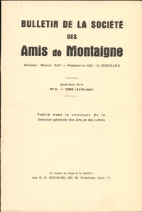 Bulletin de la Société des amis de Montaigne