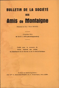 Bulletin de la Société des amis de Montaigne. V, 1976-2, n° 18-19