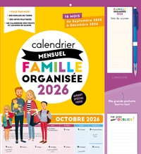 Calendrier mensuel Famille organisée 2026