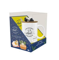 MUG UN MOMENT CHAT L'HEUREUX
