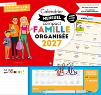 CALENDRIER COMPACT MENSUEL FAMILLE ORGANISEE SOUPLE 2027