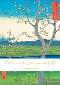 Carnet Larousse - Cerisiers en fleurs face au mont Fuji