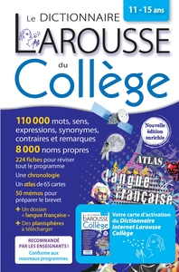 Dictionnaires Dictionnaire du collège Plus (avec accès Internet)