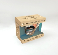 MUG LE BONHEUR C'EST UN CAFE, UN LIVRE ET UN CHAT