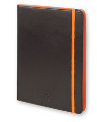 housse bicolor universelle tablette 7/8" noir/orange