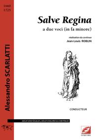 Salve Regina a due voci (in fa minore) - conducteur réalisé et matériel