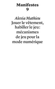 Jouer le vêtement, habiller le jeu