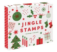 JINGLE STAMPS 22 STAMPS + 2 INK PADS /ANGLAIS