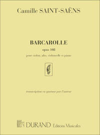 BARCAROLLE, OPUS 108 MUSIQUE D'ENSEMBLE