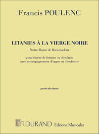 LITANIES A LA VIERGE NOIRE CHANT