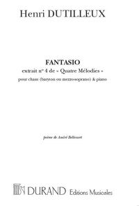 QUATRE MELODIES, POUR BARYTHON OU MEZZO-SOPRANO  CHANT