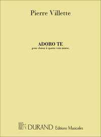 ADORO TE 4 VOIX MIXTES A CAPPELLA CHANT