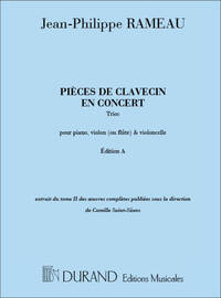 PIECES DE CLAVECIN EN CONCERT, TRIOS MUSIQUE D'ENSEMBLE-LIVRE +PARTITION