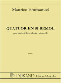 QUATUOR EN SI B MUSIQUE D'ENSEMBLE
