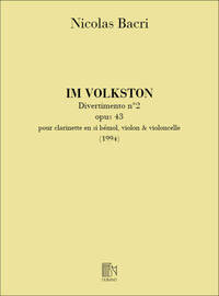 IM VOLKSTON CLARINETTE-VIOLON-VIOLONCELLE MUSIQUE D'ENSEMBLE