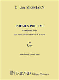 POEMES POUR MI (DEUXIEME LIVRE) CHANT