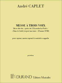 MESSE A 3 VOIX A CAPPELLA CHANT