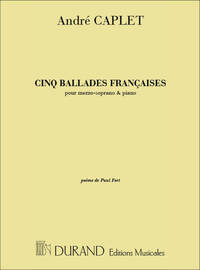 CINQ BALLADES FRANCAISES,  CHANT