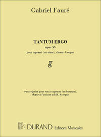 TANTUM ERGO MEZZO PIANO OP.55 CHANT