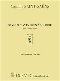 SI VOUS N'AVEZ RIEN A ME DIRE  CHANT